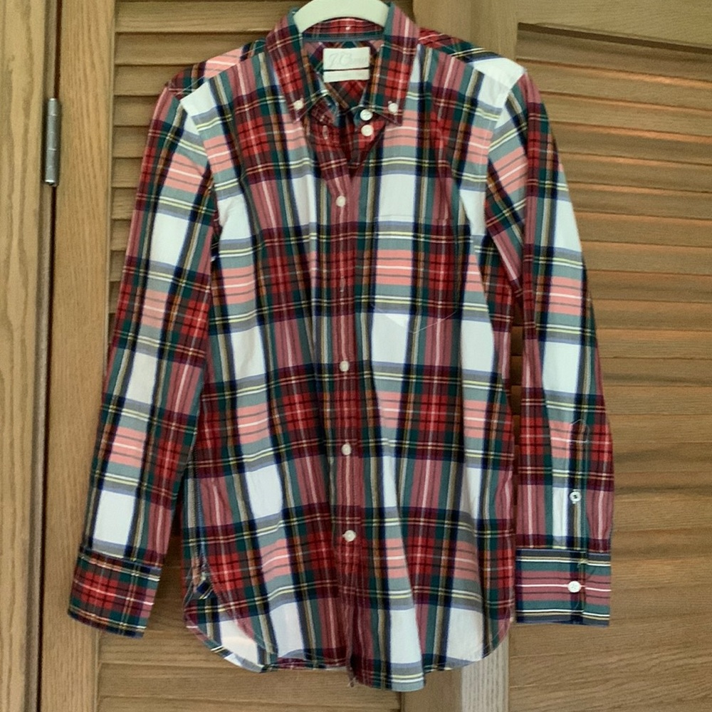 J Crew Standard Fit Plaid Buttondown